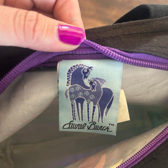 Vintage Laurel Burch Dogs Doggies Canine Family Small Tote Bag Purse NWT LB2073 - Picture 12 of 13